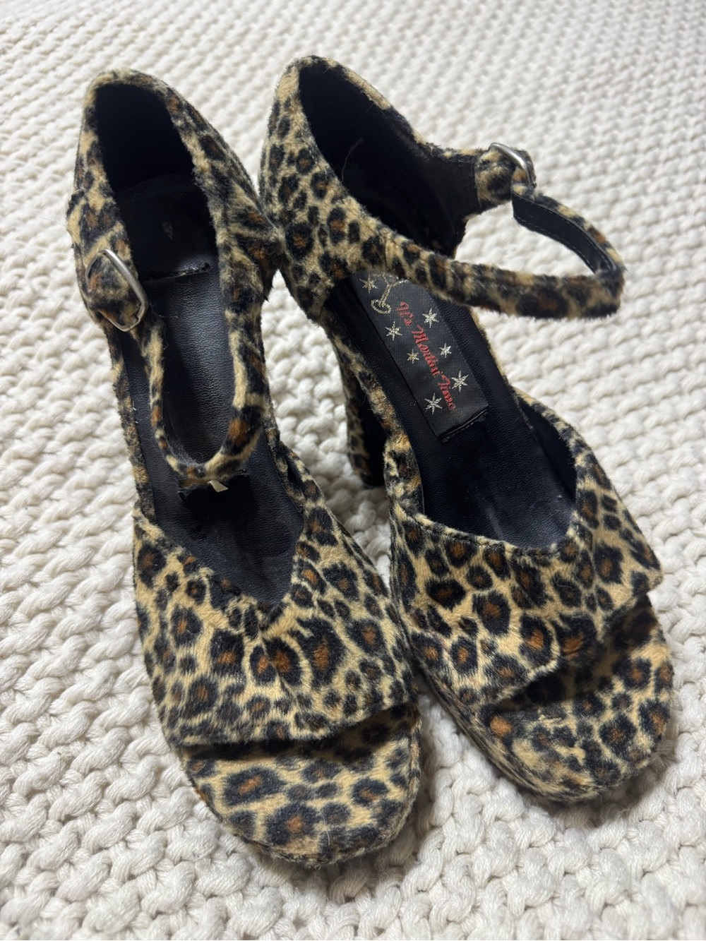 Leopard Print Platform Mary Jane Heels - Women - Picture 3 of 4